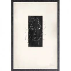 Celadon Decor Femme Line Drawing Portrait II, Framed Art