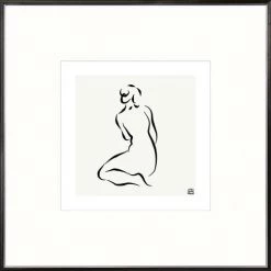 Celadon Femme Pose IV, Framed Art