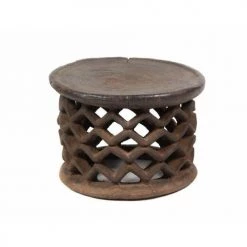 Anecdote African Carved Wood Stool