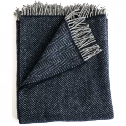 Anecdote Merino Cashmere Herringbone Throw New Arrivals