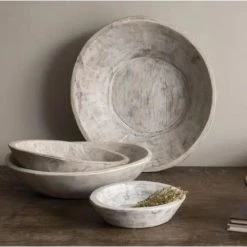 Faire Found Dough Bowl - White Entertaining