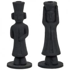 Faire Mayan Statue Candle Holders Decor
