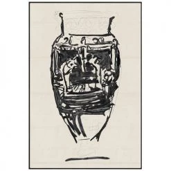 Celadon Cheret Vase I Framed Print