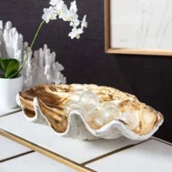 Regina Andrew Detroit Large Golden Clam Bowl New Arrivals