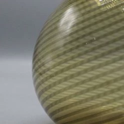 Auction Italian Amber Lattice Swirl Glass Vase