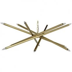 Noir Ikram Chandelier, Antique Brass