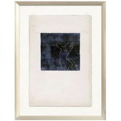 Celadon Large Indigo Line Series VI Art