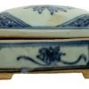Live Auctioneer Asian Blue And White Covered Rectangular Boxes, Vintage