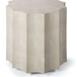 Regina Andrew Detroit Marilyn Shagreen Scalloped Table Tables