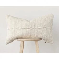 Faire Decor Chindi Lumbar Pillow In Heavy Cream