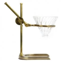 Faire Entertaining Brass Pour Over Coffee Stand