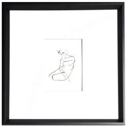 Celadon Seated Nude Framed Print