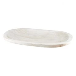 Faire White Washed Wood Plater
