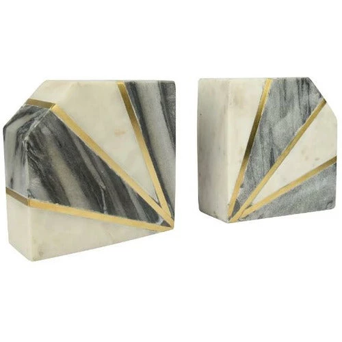 Faire New Arrivals Grey And White Marble Bookends 1 Faire New Arrivals Grey And White Marble Bookends