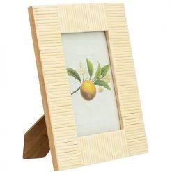 Creative Co-op Textured Photo Frame, Off White