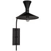 Noir Enzo Swing-Arm Plug-In Sconce