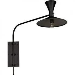 Noir Enzo Swing-Arm Plug-In Sconce