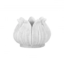 Blue Ocean Traders Marble Lotus Flower Planter