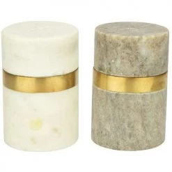 Faire Marble Salt And Pepper Shakers