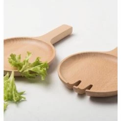 Faire Entertaining Set Of 2 Beech Wood Salad Servers