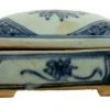 Live Auctioneer Asian Blue And White Covered Square Box, Vintage New Arrivals