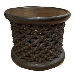 Anecdote African Carved Wood Stool