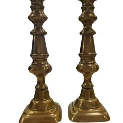 Estate Sale Pair Of Vintage Brass Candlesticks